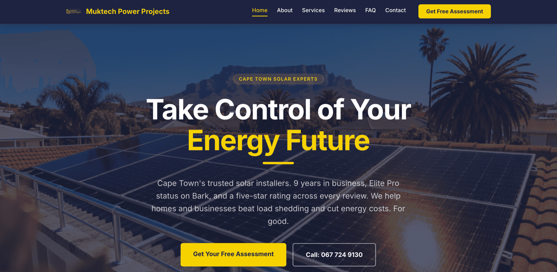 Muktech Power Projects website screenshot